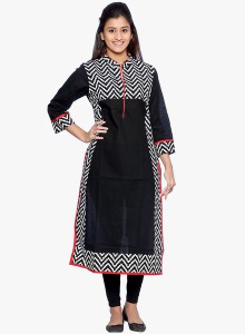 Vanita-Black-Printed-Kurta
